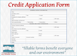 We create Credit Application Fillable Forms