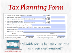 We create Tax Planning Fillable Forms